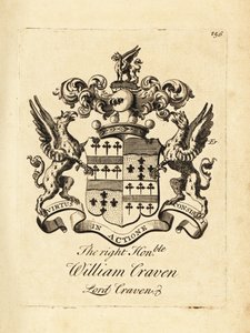 Vapensköld av den högra ärade William Craven, Lord Craven, 3:e baron Craven (1700-1739) av Andrew Johnston