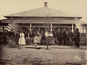 Plansch 11. General Grant och sällskap vid Fort Sanders,1869 (foto) av Andrew Joseph Russell