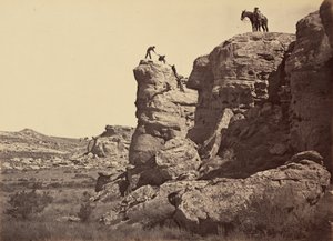 Plåt 21. High Bluff, Black Buttes,1869 (foto) av Andrew Joseph Russell