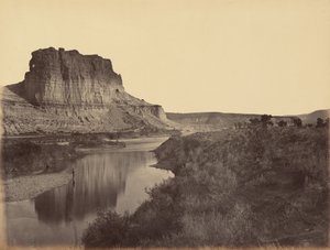 Plåt 24. Castle Rock, Green River Valley,1869 (foto) av Andrew Joseph Russell
