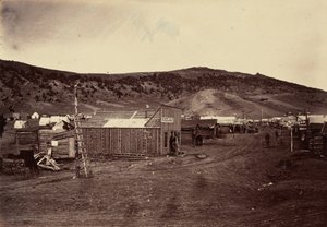 Plåt 29. Bear River City, nära kolgruvorna,1869 (foto) av Andrew Joseph Russell