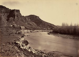 Plåt 35. Echo City, uppsikt över Weber River,1869 (foto) av Andrew Joseph Russell