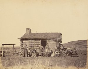 Plåt 48. Mormonfamilj, Great Salt Lake Valley,1869 (foto) av Andrew Joseph Russell
