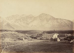 Plåt 49. Brigham Youngs bomulls- och yllefabriker,1869 (foto) av Andrew Joseph Russell