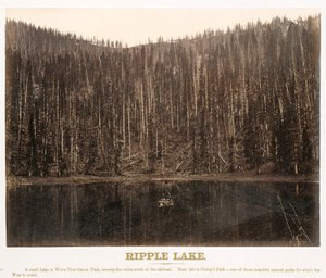 Ripple Lake, White Pine Cañon, Utah, från den stora västern illustrerad I en serie fotografiska vyer över kontinenten tagna längs Union Pacific Railroads linje, väster om Omaha, Nebraska, av A. J. Russell. Volym I av Andrew Joseph Russell