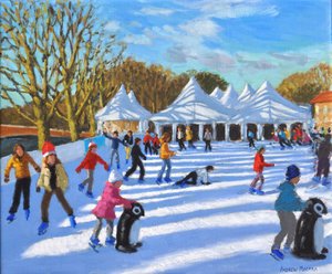 Ljus morgon,Hampton Court Palace Ice Rink, London, 2018, av Andrew Macara