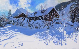 Nysnö, Morzine Village, 2015, av Andrew Macara