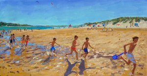 Håller sig i form, Wells next the Sea, (olja på duk) av Andrew Macara