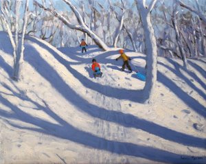 Winter, Bramcote, Nottingham, 2009 (olja på duk) av Andrew Macara