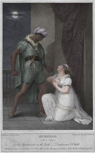 Othello. Akt 4. Scen 2. En lägenhet i slottet. Desdemona och Othello, 1801. av Andrew Michel