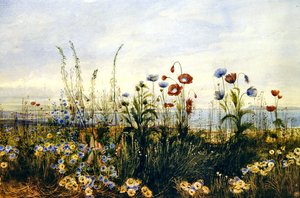 A View of Kingstown och Dublin Bay (akvarell på papper)