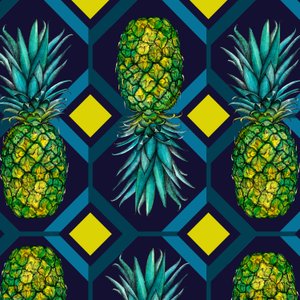 Ananas geometrisk kakel, 2018