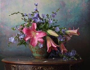Stilleben med blommor