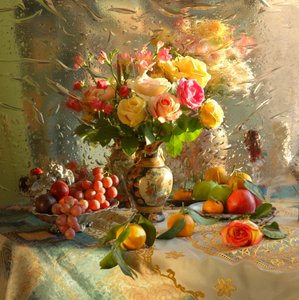 Solbelyst blomster- och fruktskörd av Andrey Morozov