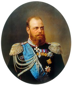 Porträtt av kejsaren Alexander III, 1845-1894, 1800-talet. av Andrey Nikolayevich Shilder