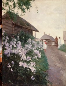 Ett hus på landet i Finland - Målning av Andrei Nikolayevich Shilder (1861-1919), olja på duk - rysk konst av Andrey Nikolayevich Shilder