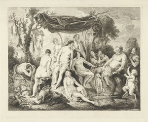 Badar Diana en Silenus av Andries Lens