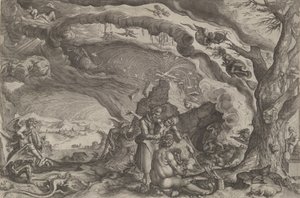 Häxor som förbereder sig för sabbaten, ca. 1610. av Andries Stock