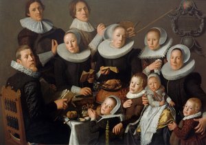 Porträtt av målaren Andries van Bochoven och hans familj, 1629 av Andries van Bochoven