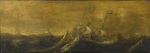 Skeppar i en storm av Andries van Eertvelt (attributed to)