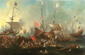 Slaget vid Lepanto - Ett sjöslag mellan kristna och Barbary Corsairs, 1615-20.