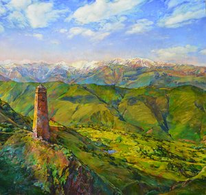 Majestic Mountain Tower av Andrii Kutsachenko