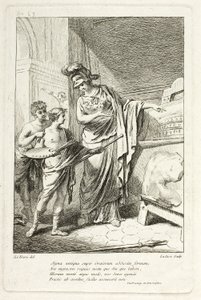 Minerva Teaching a Young Artist, illustration för Catalog historique du Cabinet av Mariette