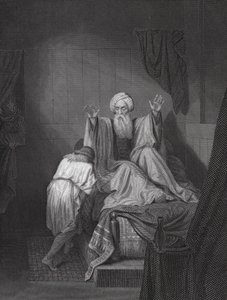 Isak välsignar Jakob (gravyr) av Ange Louis (1815 72) (after) Janet