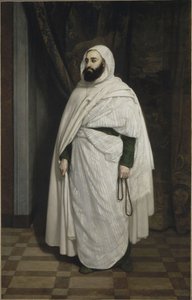 Porträtt av Abdelkader ibn Muhieddine 1808-1883, 1853. av Ange Tissier