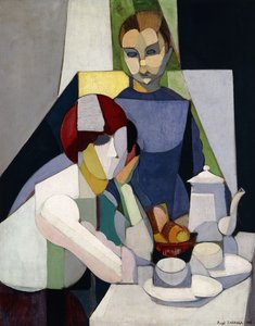 Teatime för två tjejer av Ángel Zárraga