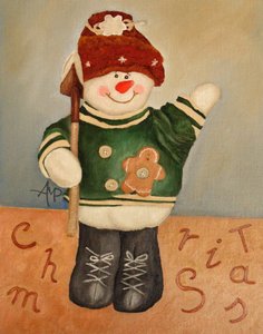 Glad jul-snögubbe av Angeles M. Pomata