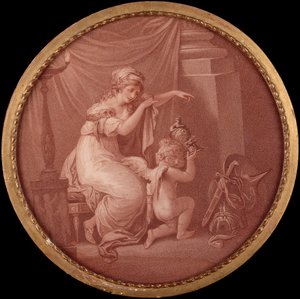 Amors liv (gravyr) av Angelica (after) Kauffmann