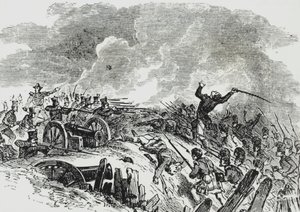 Slaget vid New Orleans (färg litho)