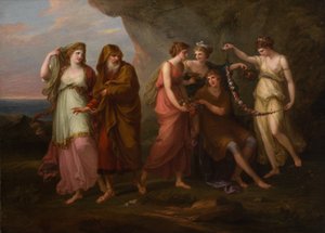 Telemachus och Calypsos nymfer, 1782.