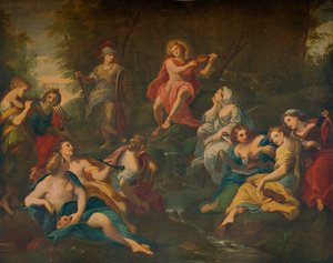 Apollon och muserna, 1772 av Angelica Kauffmann