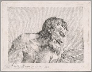 Läsning av gammal man av Angelica Kauffmann