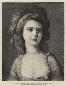 Porträtt av grevinnan Potocka, i Dresden Gallery av Angelica Kauffmann