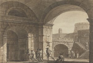Scen i ett romerskt fängelse av Angelica Kauffmann