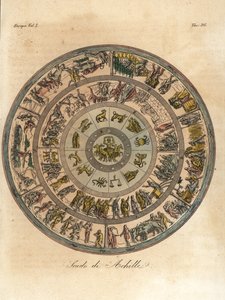 The Shield of Achilles, använd i hans strid med Hector av Angelo (after) Monticelli