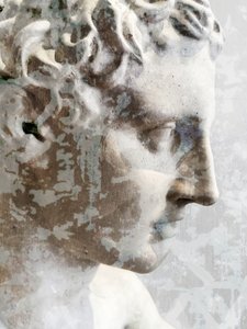 Profil i väderbitet marmor av Angelo Cerantola