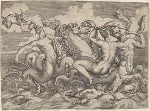 Sirener, Naiads och Tritons av Angelo Falconetto