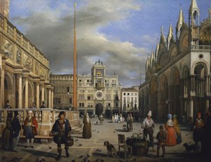 Piazza San Marco av Angelo Inganni