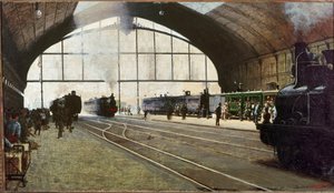 Centralstationen i Milano (olja på duk