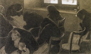 Vintersiesta, ca. 1902. av Angelo Morbelli