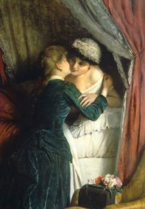 Namnsdag av Angelo Romagnoli (1840-efter 1897), olja på duk av Angelo Romagnoli