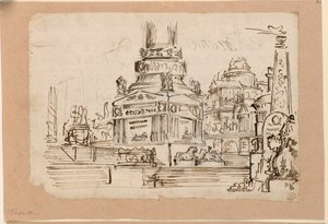 Scenografi, piedestal av monument av Angelo Toselli