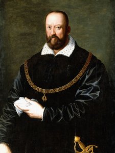 Porträtt av Cosimo de Medici I, halvlångt, klädd i Guldfleeceorden