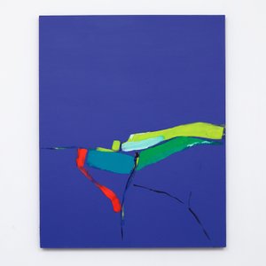 End of the Land, 2012, akryl ombord av Angie Kenber