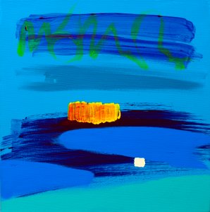Orange och midnattsblå, 2017 av Angie Kenber