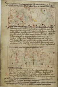 Bomull Claudius B. IV, f.25v Abraham och Lot av Anglo Saxon